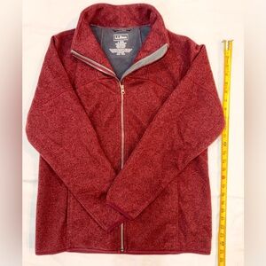 L.L. Bean Burgundy Full-Zip Jacket